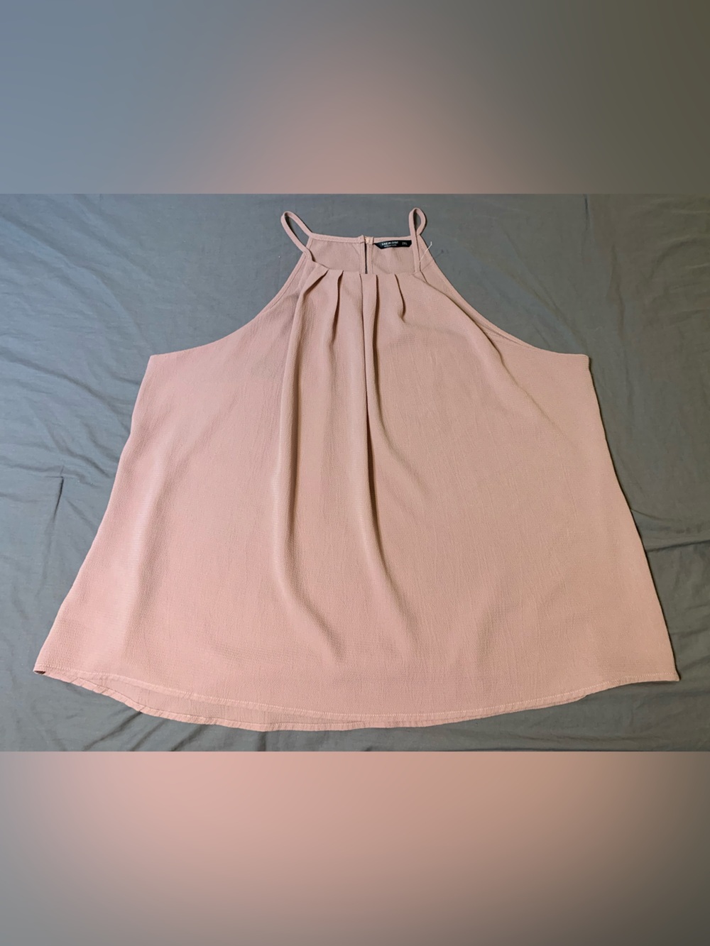 SHEIN Blush Pink High Neck Tank Top